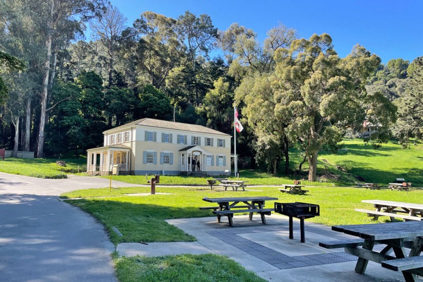 Picnic area and Angel Island visitor center