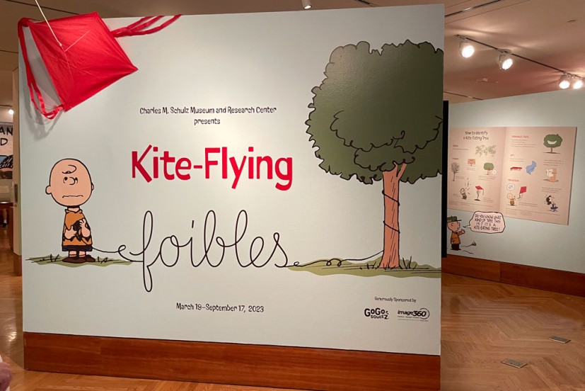 Charles M. Schulz Museum Kite-Flying Foible exhibition