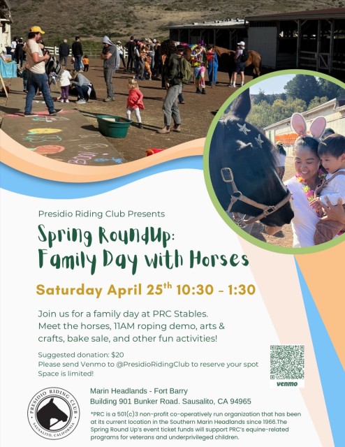 Presidio Riding Club Presents: Spring Round-up: Family Day with Horses ...