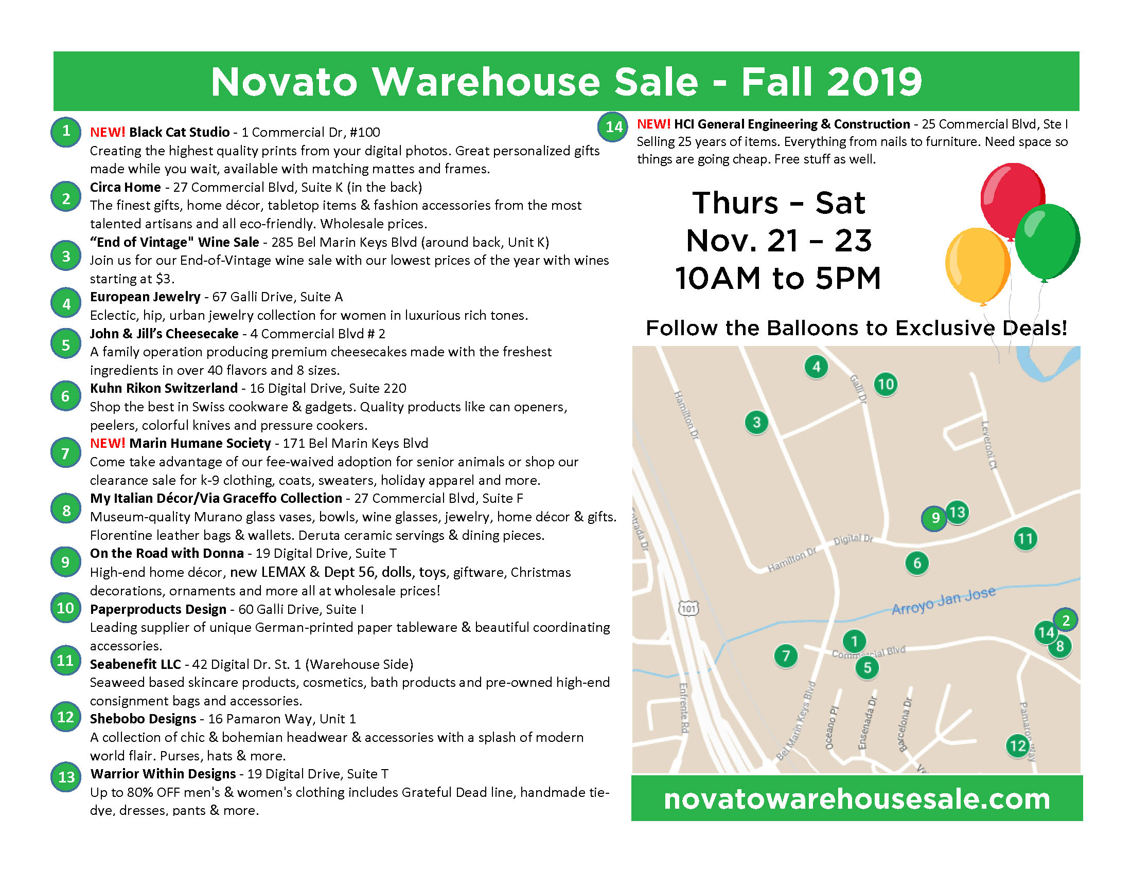 Bel Marin Keys Warehouse Sale 2019, Novato