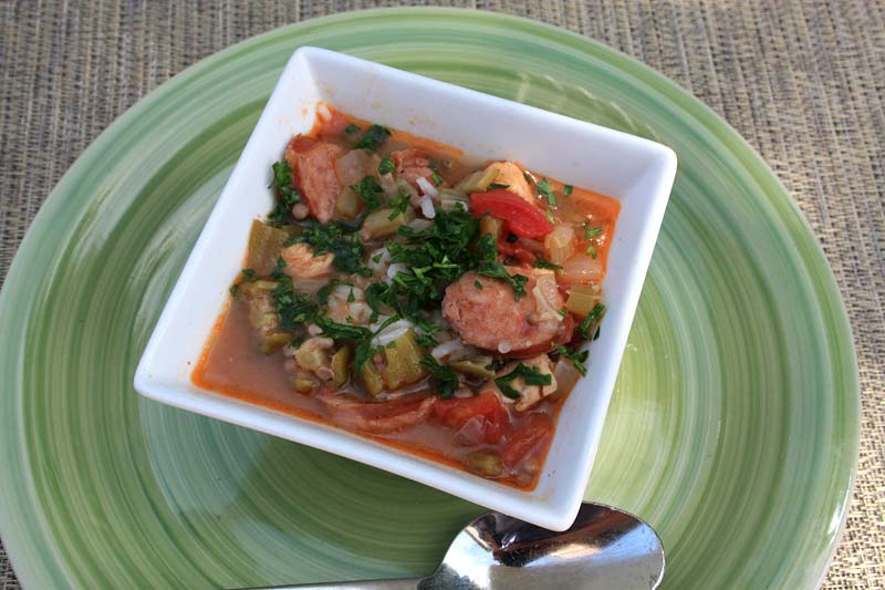 Blue Bayou Chicken and Sausage Gumbo Marin Mommies