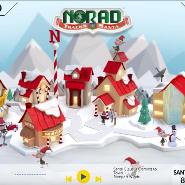 Norad Santa home page screenshot
