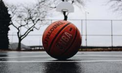 Basketball on a court