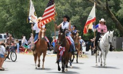 4th of July flag horseback riders woodacre