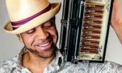 Andre Thierry with accordion