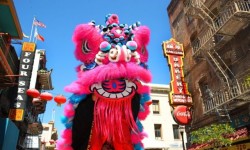 Chinatown Autumn Moon Festival lion dancer
