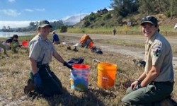 Rangers cleaning up in open space area