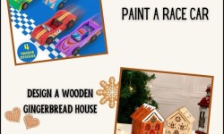 Goodie's Kid's Club: Paint & Design a Wooden Race Car or Wooden Gingerbread House