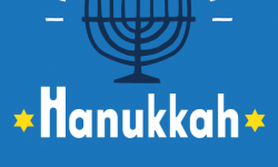 Hanukkah graphic with menorah
