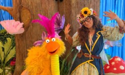 Story Stump: The Singing Garden, an immersive, interactive puppet show for children ages 3–9 in downtown Mill Valley, Marin County.