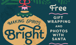 Corte Madera Town Center free gift wrapping and photos with Santa