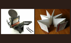 Accordion Book with Letterpress Print, Civic Center Library