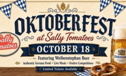 Oktoberfest at Sally Tomatoes graphic