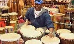 Guy with a bunch of drums