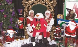 Santa Claus and Jelly Belly guy