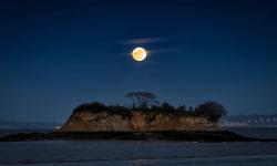 Full moon over China Camp San Rafael