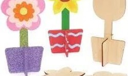 Fairfax Library 3D Wooden Flower Craft