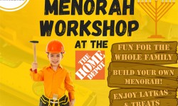 Chanukah Menorah Building Workshop, Home Depot, San Rafael