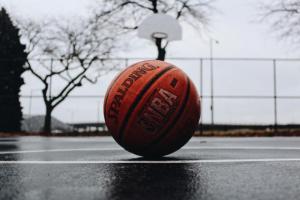 Basketball on a court