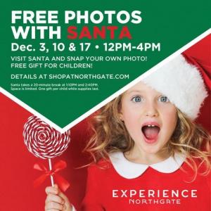 Free photos with Santa Northgate San Rafael