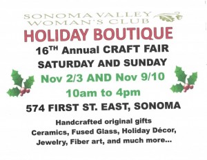 Holiday Boutique Sonoma Women's Club