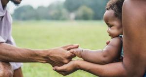 Family with baby