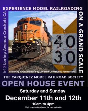 Carquinez Model Railroad Society Open House December 11-12