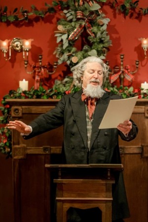 Charles Dickens reading at the Great Dickens Christmas Fair