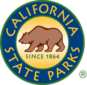 California State Parks logo. Colored blue and gold.