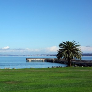 McNears Beach Park pier and bay