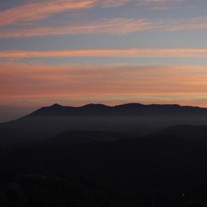 Evening sunset landsscape with Mt Tam