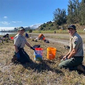 Rangers cleaning up in open space area