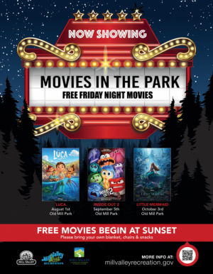 Movies in the Park Mill Valley Poster
