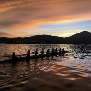 Rowers on the canal