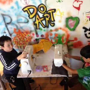 Girls in a Stepping Stones group hugging 