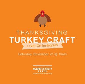 Thanksgiving Turkey Craft with Marin County Parks