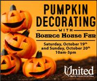 Pumpkin Decorating with Bounce House Fun–United Markets
