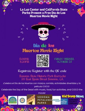 Dia de los Muertos movie night Sonoma Barracks
