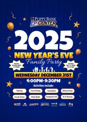 Poppy Bank Epicenter family New Year's Eve party