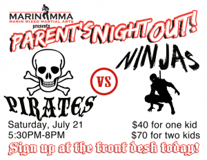 Marin MMA Parent's Night Out Kids Event