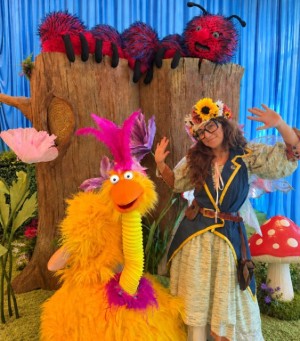 Story Stump: The Singing Garden, an immersive, interactive puppet show for children ages 3–9 in downtown Mill Valley, Marin County.