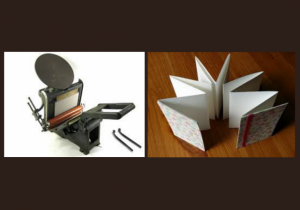 Accordion Book with Letterpress Print, Civic Center Library