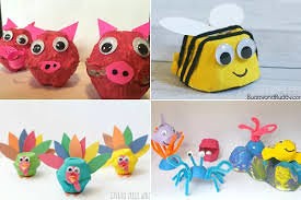 Egg Carton Animals, Fairfax Library