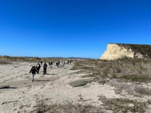People walking on Drakes Beach