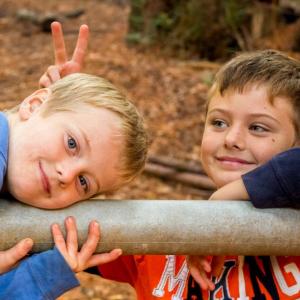 kids enjoying nature