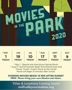 Movies in the Park, Old Mill Park in Mill Valley