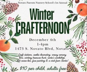 Novato Parents Nursery School 1st Annual Winter Crafternoon