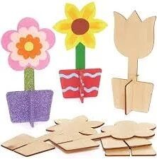 Fairfax Library 3D Wooden Flower Craft