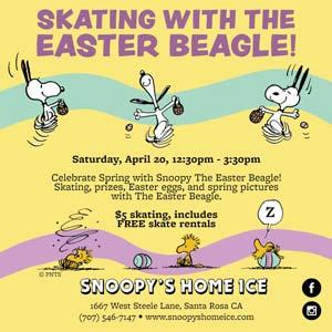 Skating with the Easter Beagle!