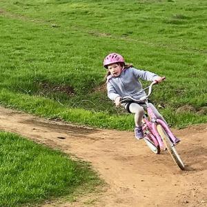 Girl riding a bike